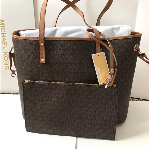 ❤️🌷mk tote/drawstring/large/shoulder bag/brown l - Picture 2 of 8